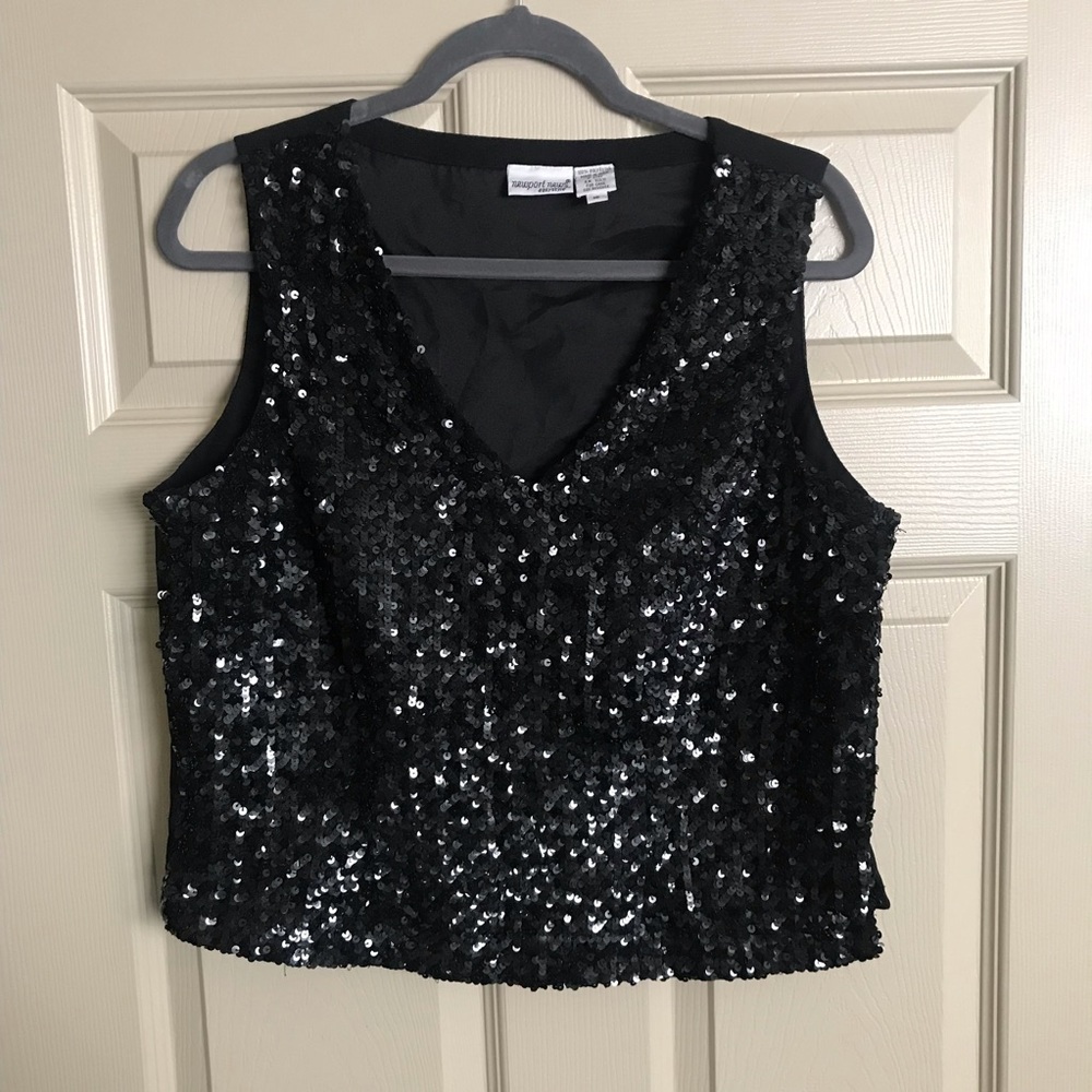 Sequin sleeveless top. Size 16